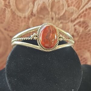 Sterling Silver Agate Cuff